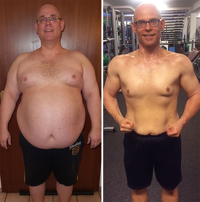 Before-and-after weight loss result from a Reta1 member (photo 2)